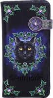 Portefeuille en relief Tête de Chat Noir "The Charmed One" de Lisa Parker 