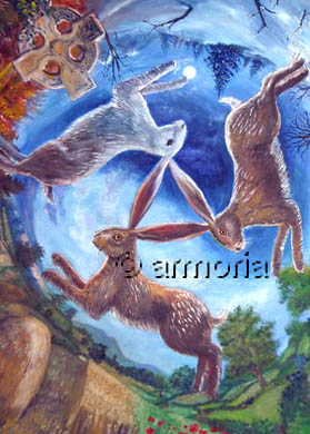 Carte Postale The Three Hares de Dashinvaine