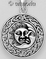 Pendentif Lune et Soleil en argent