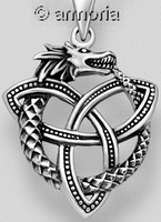 Pendentif Dragon et Triquetra en argent