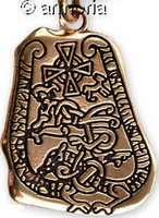 Pendentif Stèle Viking en bronze