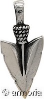 Pendentif Pointe de Lance en argent , 3.10 cm