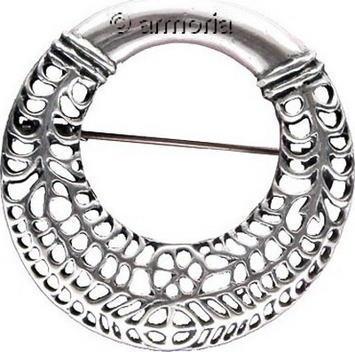 Broche Celte "Cercle" Marque Toulhoat en argent 