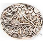 Broche Celte Triskel et Triquetras en bronze