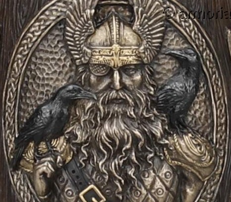 Chope Viking Thor et Odin aspect bronze marque Veronese 