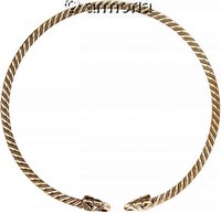 Collier Torque Viking Têtes de Corbeau grand modèle en bronze 