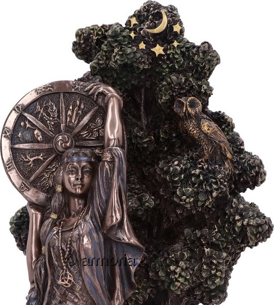 Figurine Déesse Celte Arianrhod aspect bronze marque Veronese 