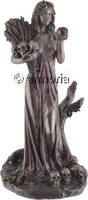 Figurine Déesse Grecque Persephone aspect bronze marque Veronese 