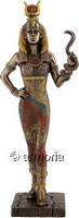 Figurine Déesse Egyptienne Hathor finition bronze Marque Veronese 