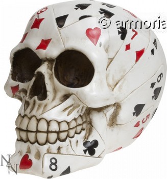 Crâne Poker en résine