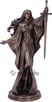 Figurine Fée Viviane La Dame du Lac de James Ryman aspect bronze Marque Veronese