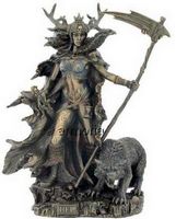 Figurine de la Déesse Nordique Hel (Hela) aspect bronze Marque  Veronese