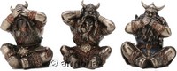 Figurines Guerriers Vikings de La Sagesse aspect bronze Marque Veronese