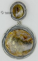 Pendentif Ambre brute et Argent-Pièce Unique 