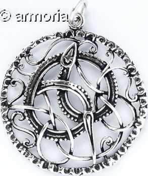 Pendentif Viking Serpent de Loki en argent 