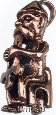 Pendentif Viking Thor sur son Trône en bronze