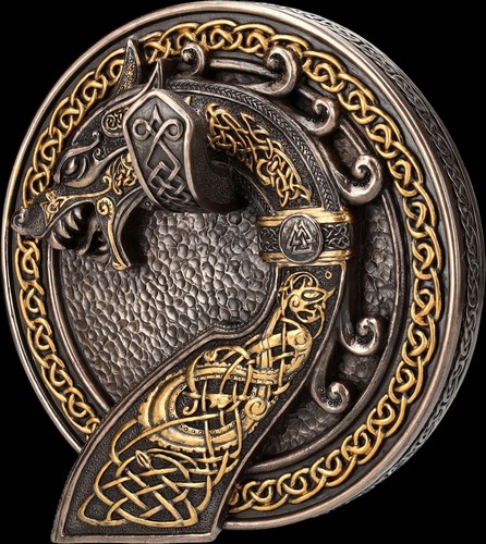 Plaque Murale Viking avec Crochet aspect bronze Marque Veronese 
