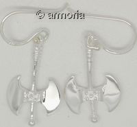 Boucles d'oreilles Hache en argent