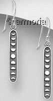 Boucles d'Oreilles Cycle de la Lune en argent