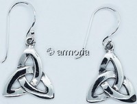 Boucles d'Oreilles Triquetra en argent, 1.7 cm