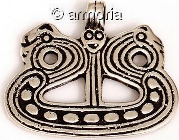 Pendentif Bateau Viking en argent, 3 cm