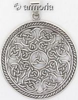 Pendentif Entrelacs et Triquetra en argent, 3.4 cm