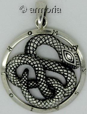 Pendentif Serpent cerclé en argent 