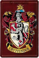 Plaque métal Gryffindor en 3D - Harry Potter, 20x30 cm