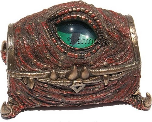 Boite à bijoux ou autres Oeil de Dragon aspect bronze
