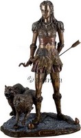 Figurine Déesse Nordique Skadi aspect bronze Marque Veronese