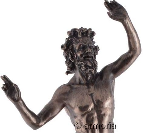 Figurine Faune de Pompéi dansant aspect bronze marque Veronese