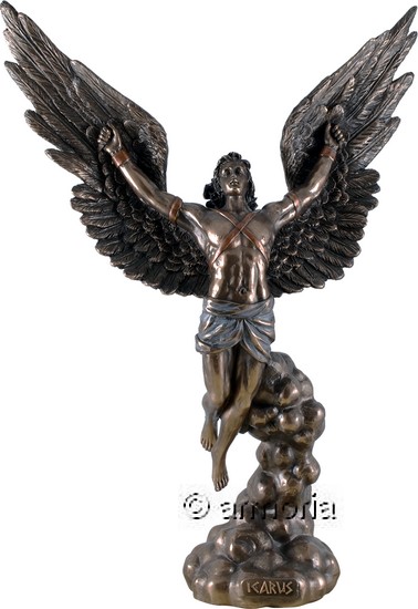 Figurine Icare en Vol aspect bronze Marque Veronese 