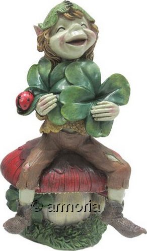 Figurine Pixie Porte-Bonheur riant Grand Modèle 