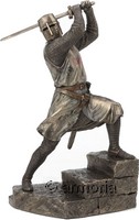 Figurine Templier brandissant Epée aspect bronze Marque Veronese
