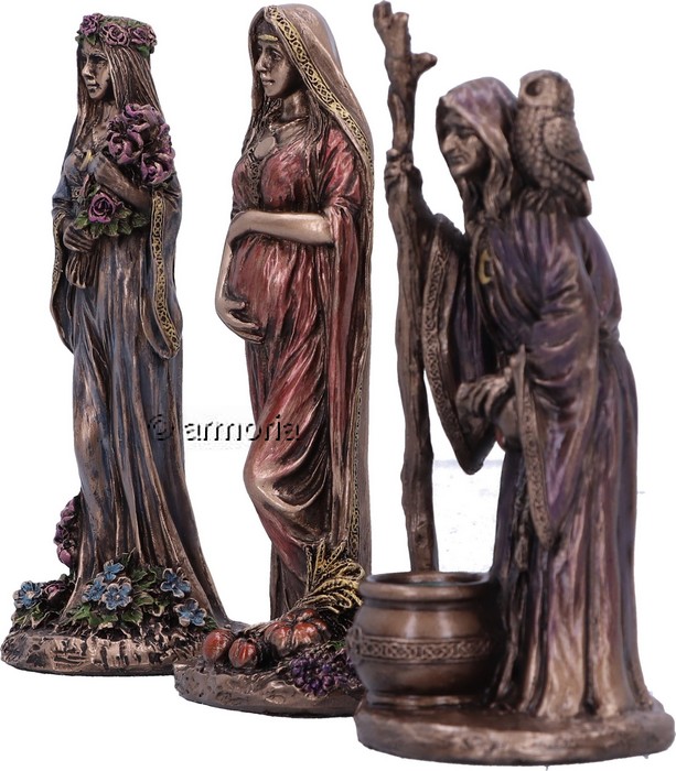 Figurines Triple Déesse aspect bronze marque Veronese 