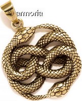 Pendentif Noeud de Serpent en  bronze 