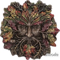 Sculpture murale Visage Arbre ou Green Man représentant l'Automne Mabon Marque Veronese