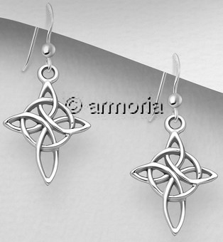 Boucles d'oreilles Noeud de Sorcière en argent