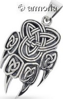 Pendentif Griffe d'Ours et entrelacs en argent