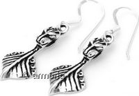 Boucles d'Oreilles Viking Bateau Viking avec Tête de Dragon en argent