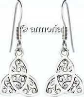 Boucles d'oreilles Triquetra et Triskels en argent