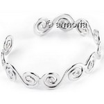 Bracelet Celte avec Spirales en argent massif