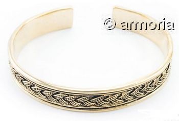 Bracelet Viking avec tressage en bronze 