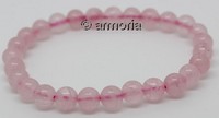 Bracelet de Perles en Quartz Rose 6 mm Taille Small 