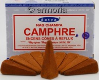 Cônes d'encens backflow Camphre, Satya