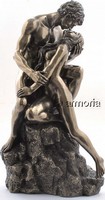 Figurine les Amants Nus s'embrassant aspect bronze marque Veronese