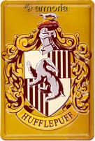Plaque métal Hufflepuff en 3D - Harry Potter, 20x30 cm