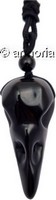 Pendentif Crâne de Corbeau en Obsidienne 