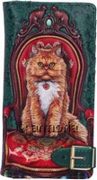 Portefeuille en relief Chat roux sur fauteuil "Mad about Cats" de Lisa Parker 