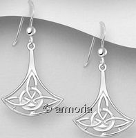 Boucles d'oreilles Entrelacs Celtes Tête de Hache en argent